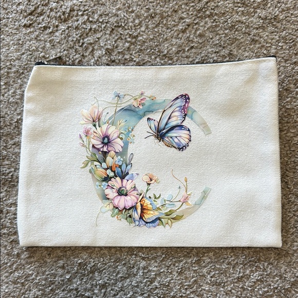 SHEIN Handbags - Floral Butterfly Canvas Pouch